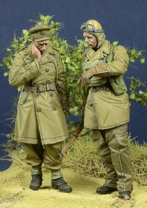 画像1: D-Day miniature studio[DD35094]1/35 WWII英 将校&伝令兵セット フランス1940(2体セット) (1)