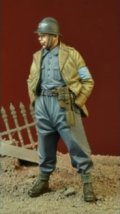 D-Day miniature studio[DD35109]1/35 WWII独 民間防空隊 /wエイドリアンヘルメット 1945