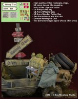 D-Day miniature studio[DD35158]1/35 WWII 独 武装SS シュビムワーゲン用装備品積載セット アルデンヌ1944