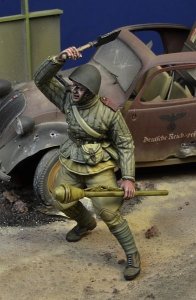 画像1: D-Day miniature studio[DD35172]1/35 WWII 露/ソ シャベルで反撃するソ連歩兵 ベルリン1945 (1)