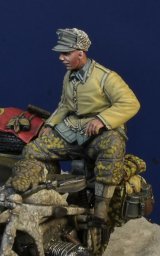 D-Day miniature studio[DD35186]1/35 WWII ドイツ武装親衛隊 後部座席に座る下士官 ハンガリー1945冬