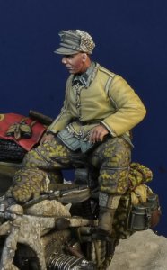 画像1: D-Day miniature studio［DD35186]1/35 WWII ドイツ武装親衛隊 後部座席に座る下士官 ハンガリー1945冬 (1)