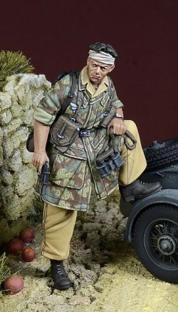 画像1: D-Day miniature studio[DD35250]1/35 WWII ドイツ 足を掛けた降下猟兵 イタリア1943-44/チュニジア1943