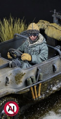 画像1: D-Day miniature studio[DD35293]1/35 WWII ドイツ 武装SS シュビムワーゲン操縦手 1943-45年冬(タミヤ用)