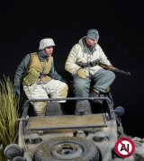 D-Day miniature studio[DD35298]1/35 WWII ドイツ 武装SS シュビムワーゲン乗員セットVol.2 後席用/冬(2体入 タミヤ用)