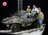 D-Day miniature studio[DD35299]1/35 WWII ドイツ 「ライプシュタンダルテ広場」武装SS LSSAH フリッツ・ヴィット&シュビムワーゲン乗員セット ハリコフ1943年(5体入)