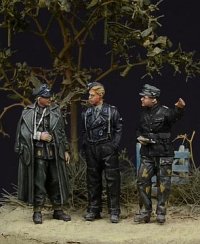 D-Day miniature studio[DD72001］ 1/72 WWII 独 武装親衛隊将校 ノルマンディ(3体セット)