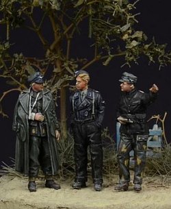 画像1: D-Day miniature studio[DD72001］ 1/72 WWII 独 武装親衛隊将校 ノルマンディ(3体セット)