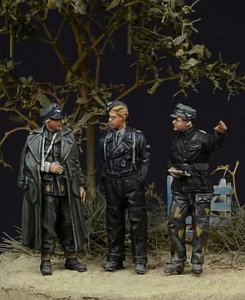画像1: D-Day miniature studio[DD72001］ 1/72 WWII 独 武装親衛隊将校 ノルマンディ(3体セット) (1)