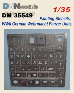 画像1: DANmodels[DAN35549]1/35 WW.II ドイツ軍戦車部隊マークエッチングステンシル