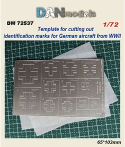 画像1: DANmodels[DAN72537]1/72 WW.II ドイツ空軍国籍マークマスクカットガイド