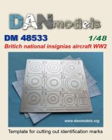DAN models[DAN48533]1/48 WW.2 イギリス空軍国籍マークマスクカットガイド