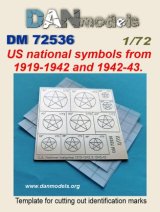 DAN models[DAN72536]1/72 米軍機国籍マーク 1919年〜1943マスクカットガイド