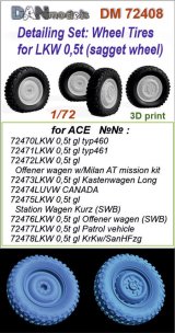 DANmodels[DAN72408]1/72 LKW 0.5t 自重変形ホイール (4個入) (エース用)