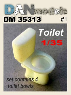 画像1: DANmodels[DAN35313]1/35 便器 タイプ1 (4個入り)