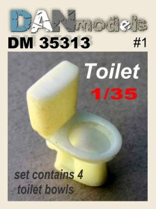 画像1: DANmodels[DAN35313]1/35 便器 タイプ1 (4個入り) (1)