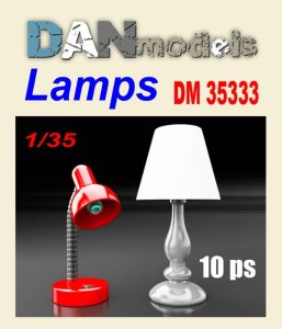 画像1: DANmodels[DAN35333]1/35 デスクランプ (2種 x 各5) (1)