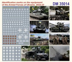 画像1: DANmodels[DAN35014]1/35 ウクライナ軍 車両識別マーク 2022年〜2023年