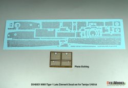 画像3: DEF.MODEL[DD48001]1/48 WWII ドイツ タイガーI重戦車中期/後期型 ツィンメリットデカールセット エッチンググリル付(タミヤ用)