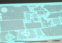 画像4: DEF.MODEL[DD48003]1/48 WWII ドイツ キングタイガー重戦車ヘンシェル砲塔 ツィンメリットデカールセット(タミヤ用)