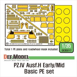 画像1: DEF.MODEL[DE35017]1/35 IV号戦車H型(初期/中期)エッチング基本セット(アカデミー用、汎用)