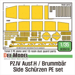 画像1: DEF.MODEL[DE35019]1/35 IV号戦車H型(初期/中期)車体シュルツェン(アカデミー用、汎用)