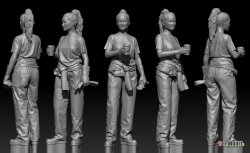 画像5: DEF.MODEL[DF24002]1/24 女性メカニック"ジェニファー"