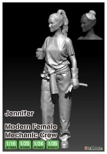 画像1: DEF.MODEL[DF35015] 1/35 女性メカニック"ジェニファー" (1)