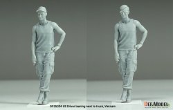 画像5: DEF.MODEL[DF35034]1/35 現用 アメリカ トラックに寄りかかって休憩する運転手 ベトナム戦争(ヘッド2個付)