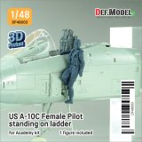 DEF.MODEL[DF48003]1/48 現用 アメリカ空軍 乗降ラダーに立つ女性パイロット(アカデミーA-10C用 1体入)