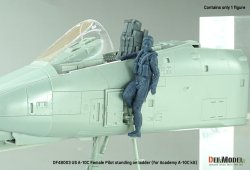 画像4: DEF.MODEL[DF48003]1/48 現用 アメリカ空軍 乗降ラダーに立つ女性パイロット(アカデミーA-10C用 1体入)