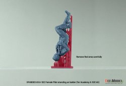 画像7: DEF.MODEL[DF48003]1/48 現用 アメリカ空軍 乗降ラダーに立つ女性パイロット(アカデミーA-10C用 1体入)
