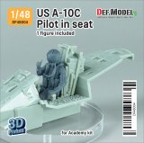 DEF.MODEL[DF48004]1/48 現用 アメリカ空軍 着座したA-10Cパイロット(アカデミーA-10C用 1体入)