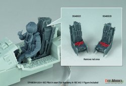 画像7: DEF.MODEL[DF48004]1/48 現用 アメリカ空軍 着座したA-10Cパイロット(アカデミーA-10C用 1体入)