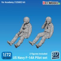 DEF.MODEL[DF72001]1/72 現用 アメリカ海軍 着座したF-14Aパイロットセット(アカデミーF-14A(12560)用 2体入)