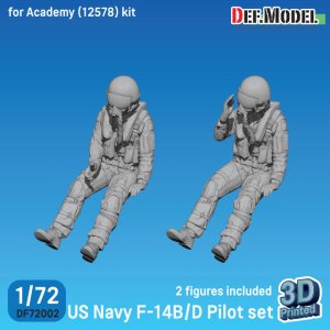 画像1: DEF.MODEL[DF72002]1/72 現用 アメリカ海軍 着座したF-14B/Dパイロットセット(アカデミーF-14B/D用 2体入) (1)