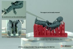 画像3: DEF.MODEL[DF72003]1/72 現用 アメリカ海軍 着座したF/A-18E/Fパイロットセット(アカデミーF/A-18E/F用 3体入)