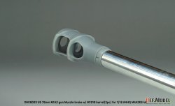 画像8: DEF.MODEL[DM16003]1/16 WWII アメリカ M4A3E8シャーマン戦車用 76mm M1A2砲マズルブレーキ/M1919機銃身2本付(タコム/AHHQ用)