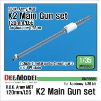 DEF.MODEL[DM35080]1/35 現用韓国 K2戦車 金属砲身セット(アカデミー用)