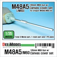 DEF.MODEL[DM35082]1/35 米 M48A5/M60 105mm金属砲身+防循カバー(ドラゴン用)