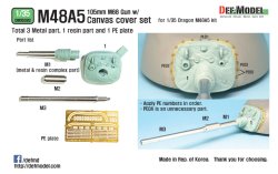 画像2: DEF.MODEL[DM35082]1/35 米 M48A5/M60 105mm金属砲身+防循カバー(ドラゴン用)