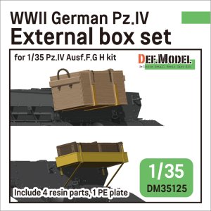 画像1: DEF.MODEL[DM35125]1/35 WWIIドイツIV号戦車用外装木製弾薬箱セット(IV号戦車G/H型用) (1)
