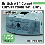 DEF.MODEL[DM35131]1/35 WWII イギリス A34コメット用 初期型キャンバスカバー付防盾セット(タミヤ用)