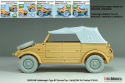 画像12: DEF.MODEL[DM35146]1/35 WWII ドイツ キューベルワーゲンType82 幌セット 初期型/DAK(タミヤ用)