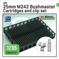 DEF.MODEL[DM35147]1/35 現用 アメリカ M2/M3ブラッドレー/LAV-25用 M242 25mmブッシュマスター機関砲空薬莢/クリップセット