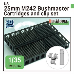 画像1: DEF.MODEL[DM35147]1/35 現用 アメリカ M2/M3ブラッドレー/LAV-25用 M242 25mmブッシュマスター機関砲空薬莢/クリップセット (1)