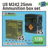 DEF.MODEL[DM35152]1/35 現用 アメリカ M242ブッシュマスター25mm機関砲 弾薬箱セット(10個入)