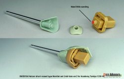 画像4: DEF.MODEL[DM35154]1/35 WWII ドイツ ヘッツァー駆逐戦車中期/後期型用 ショートノーズ型マントレット/砲身セット(アカデミー/タミヤ/タコム用)