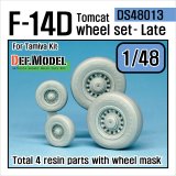 DEF.MODEL[DS48013]1/48 米 F-14D トムキャット 自重変形タイヤ 後期型(タミヤ用)