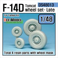 DEF.MODEL[DS48013]1/48 米 F-14D トムキャット 自重変形タイヤ 後期型(タミヤ用)